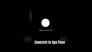 Epoxy colored sand floor paint transforms boring concrete into a luxury spa floor! 