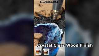 High clarity epoxy resin, clear as crystal, transparent as glass, revealing every inch of wood grain
