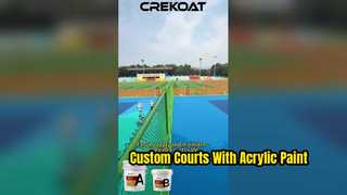 Acrylic floor paint can create courts in different styles.