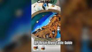 How many steps does it take to turn wood into a resin river table?