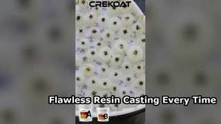 The resin finds its own way into every gap, filling every groove, wrapping every edge.