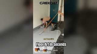 Epoxy colored sand floor paint - turn your floor into a high-end art space in seconds!