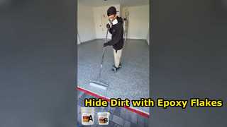 The flake texture of Epoxy Flake Floor Coating naturally hides dirt. Dust and footprints disappear.