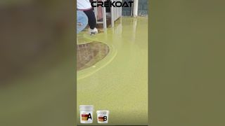Epoxy colored sand floor paint only needs daily mopping. Yearly maintenance cost is extremely low.
