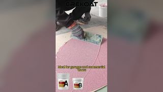 Epoxy colored sand floor paint, turning the floor into a high-end matte canvas.