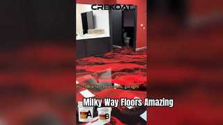 Epoxy resin artistic floor paint, flowing colors, high-end luster, as if stepping on the Milky Way u