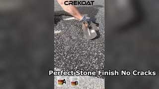 Resin washed stone: ready to use, just trowel it on, no cracks! 