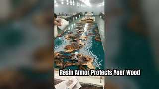 Resin acts like a transparent armor. It preserves the wood completely.