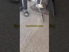 Epoxy flake floor coating stays slip resistant even when wet.