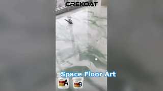 Stepping on the Milky Way? Epoxy Resin Art Floor.