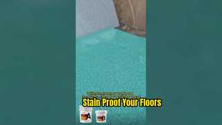 Epoxy colored sand floor paint resists chemicals, oil, and stains.