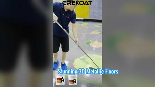  Metallic epoxy flooring — bringing 3D flowing textures right into your home.