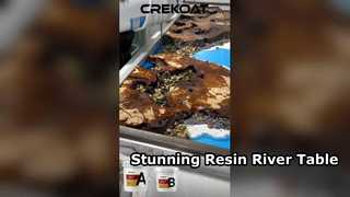 Resin river table, the atmosphere is directly filled.