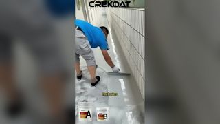 Epoxy colored sand floor paint is not just good looking. It's tough too.