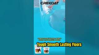 It's not marble or ceramic tiles, but epoxy floor paint!