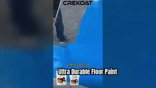 Acrylic floor paint can hold in workshops, garages, sports fields, and exhibition halls.